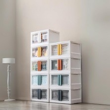 MarkEntegra Dörtlü Üst Üste Istiflenebilir Katlanabilir Dolap