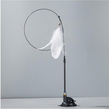 MarkEntegra Vantuzlu Tüylü Kedi Oltası Oyuncağı - Interaktif Oyun