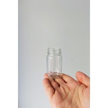 MarkEntegra Şeffaf Shot Kavanoz 67 Cc, Metal Siyah Kapaklı (6 Adet)