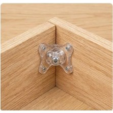 MarkEntegra 20 Adet Şeffaf Dayanıklı Mobilya Sabitleme Aparatı