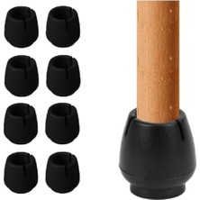 MarkEntegra Sandalye ve Mobilya Ayak Kılıfı - 8 Adet, Siyah, Kaymaz ve Dayanıklı