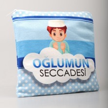 Begün Çantalı Erkek Çocuk Seccadesi-Oğlumun Seccadesi (Mavi)