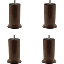 MarkEntegra Koltuk Yükseltme Ayağı - 10 Cm, Kahverengi Plastik, 4 Adet