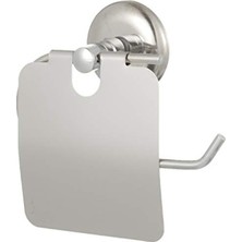 MarkEntegra Krom Kapaklı Tuvalet Kağıdı Askısı - Yapıştırılabilir ve Montajlı