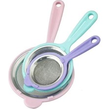 Bulut 3lü Paslanmaz Çelik Renkli Mini Süzgeç Seti