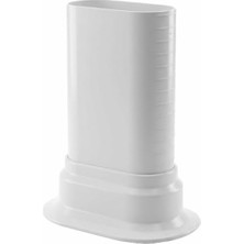 MarkEntegra Çiftli Plastik Ayarlanabilir Boru Saklama Aparatı - Beyaz