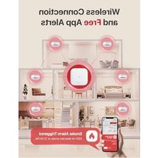 MarkEntegra Akıllı Duman Dedektörü, Wi-Fi Bağlantılı, Kablosuz Yangın Alarmı, Uygulama ile Uyumlu