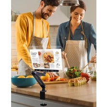 MarkEntegra 360° Dönebilen Ayarlanabilir Masa Kenarı Kitap ve Tablet Standı