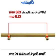 MarkEntegra 10 Adet Altın Renk Metal Mutfak Çekmece Dolap Kulpları (128 Mm)