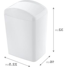 MarkEntegra 10 Lt Kapasiteli Döner Kapaklı Çöp Kutusu