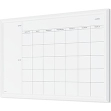 MarkEntegra Manyetik Kuru Silinebilir Takvim, 50,8 x 76,2 Cm, Beyaz Ahşap Çerçeveli