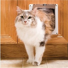 MarkEntegra Şeffaf Küçük Kedi Kapağı, 2 Yönlü Sürgülü Kilit