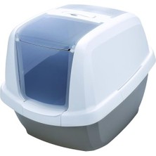 MarkEntegra Modern Üstü Açılabilen Kapalı Kedi Tuvaleti - Gri