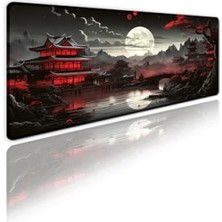 MarkEntegra Kaymaz Oyun Masası Için Japon Minka Temalı Klavye Mouse Pad (70X30 Cm)