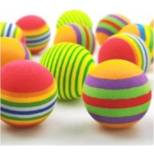 MarkEntegra Renkli Sünger Oyun Topu - 4'lü Kedi ve Köpek Için Eğlenceli Oyun Arkadaşı