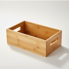 MarkEntegra Doğal Bambu Ekmeklik ve Sunum Sepeti 25X14X8 cm