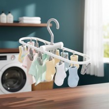 MarkEntegra 12 Mandallı Çok Amaçlı Çamaşır Askısı, Katlanabilir