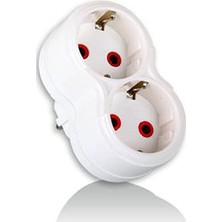 MarkEntegra Ikili Priz Çoğaltıcı, 2'li Topraklı Papatya Golyat Modeli