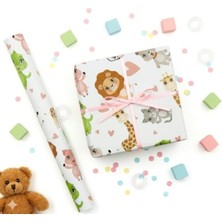 MarkEntegra Eğlenceli Tema ile Premium Hediye Paketleme Kağıdı - 2'li Set, 70X100 cm