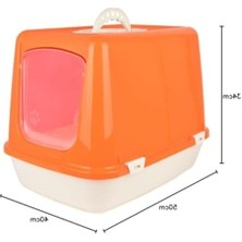 MarkEntegra Kapalı Lüks Kedi Tuvaleti, 34X50X40 cm