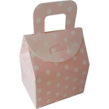 MarkEntegra Pembe Puanlı Hediyelik Çanta ve Lokum Kutusu (25 Adet)