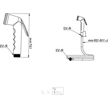 MarkEntegra Beyaz Taharet Wc Musluk Seti - Şattaf Modelli