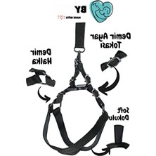 MarkEntegra Yumuşak Tabanlı Güvenli Köpek Göğüs Tasması Seti (Tek Beden)