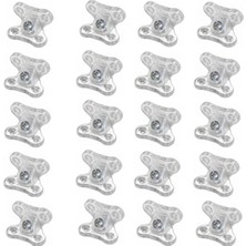 MarkEntegra Şeffaf Plastik Açılı T Bağlantı Kelebek Bağlantı (20 Adet)