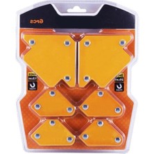 MarkEntegra Mıknatıslı Manyetik Gönye Kaynak Tutucu, 6'lı Set, Sarı