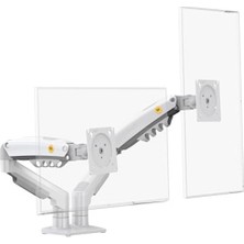 MarkEntegra Ergonomik 17-27" Monitör Standı, Amortisörlü Çift Kol