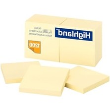 MarkEntegra 3 x 3 Inç Sarı Not Kağıdı - 100 Yapraklı, 12 Ped