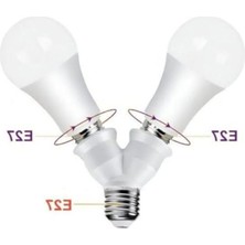 MarkEntegra E27 Duy Çoğaltıcı - Tek Duydan Çift E27 Lamba Bağlantısı