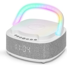 Mini Bluetooth Hoparlör Fm Rgb - Beyaz S301 Nemere