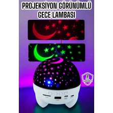 Starseven Gece Lambası Renkli Yıldızlı Gökyüzü Projeksiyon Gece Tavan Yansıtma