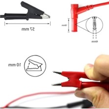 MarkEntegra Silikonlu Krokodil Uçlu Multimetre Probu, 20A, 100 cm