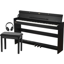 Rodeo RP400 Bk Siyah 88 Tuşlu Hammer Action Dijital Piyano ( Tabure & Kulaklık Hediyeli )