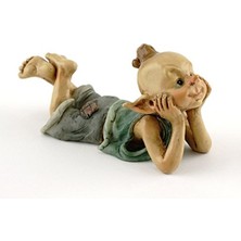 MarkEntegra Düşünce Heykelli Küçük Minyatür Peri ve Teraryum Bahçe Figürü