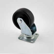 MarkEntegra Dayanıklı 50 mm Siyah Tablalı Döner Mobilya Tekerleği - Yük Taşıma Için Uygun