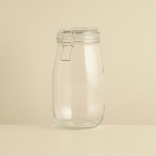 MarkEntegra Tel Kelepçeli Cam Kavanoz, 1500 Cc, Doğal