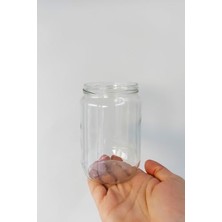 MarkEntegra 720 ml Şeffaf Cam Kavanoz, Metal Siyah Kapaklı, 6 Adet