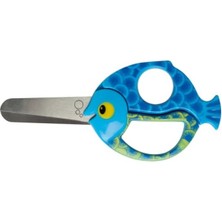 MarkEntegra Mavi Balık Motifli Çocuk Makası - Sağ ve Sol El Kullanımına Uygun