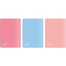 MarkEntegra 3'lü Kareli Defter Seti - Somon, Pembe, Mavi