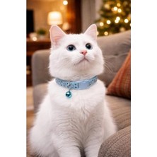 MarkEntegra Ayarlanabilir Zilli Kedi Boyun Tasması - Mavi