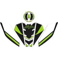 Gogo Premium Kawasaki Ninja 500 2025 Uyumlu Tank Pad Set 003