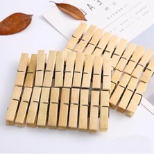 MarkEntegra 40 Adet Bambu Çamaşır Mandalı - 6 cm Uzunluk