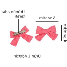 MarkEntegra Şeker Pembe Örgü Papyon, Pensli Toka, Kedi ve Küçük Irk Köpekler Için