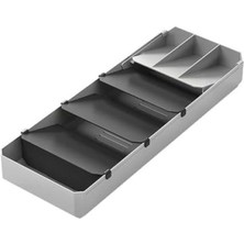 MarkEntegra Genişletilebilir Çatal Bıçak Takımı Düzenleyici, Gri ve Siyah