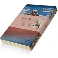 MarkEntegra Hokusai Temalı Çizgisiz A6 Defter Seti, 4'lü, 192 Sayfa