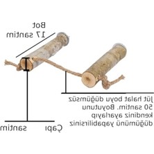 MarkEntegra Doğal Ağaç Kuş Tüneği - Ayarlanabilir Boy (17 Cm)