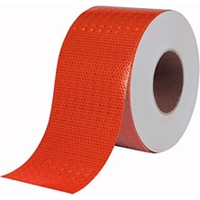 MarkEntegra 3 Metre Reflektif Fosforlu Ikaz Bandı - 10 cm Kırmızı